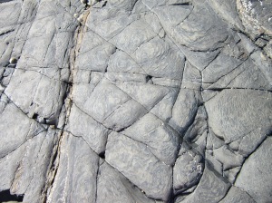Cracked rock surfaces